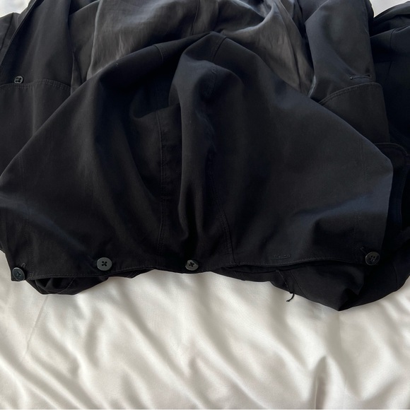 London Fog Women's Single Breasted Double Lapel Black Trench Coat Sz Medium - Picture 14 of 16